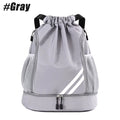 1Pcs Unisex Drawstring Gym Backpack with Shoes Compartment Sport Workout Bag for Running Fitness Cycling Swimming Basketball