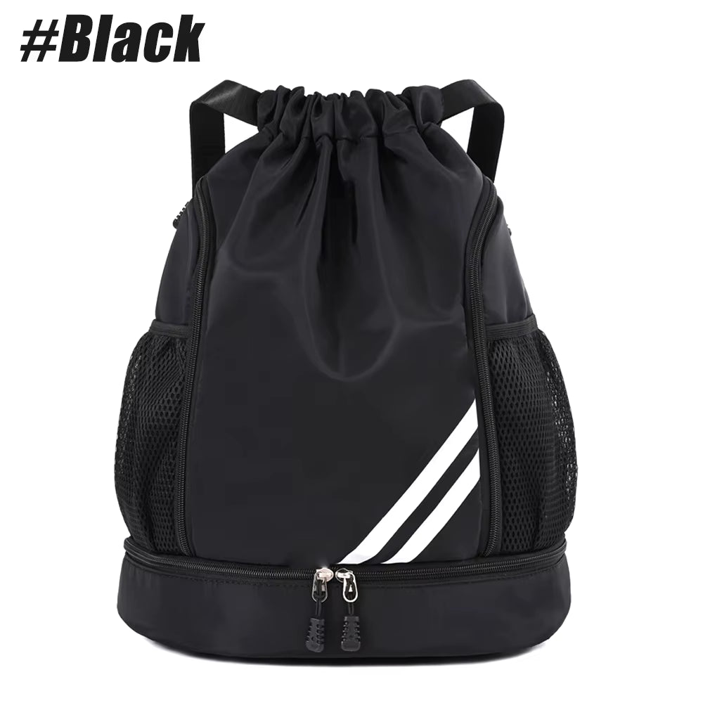 1Pcs Unisex Drawstring Gym Backpack with Shoes Compartment Sport Workout Bag for Running Fitness Cycling Swimming Basketball